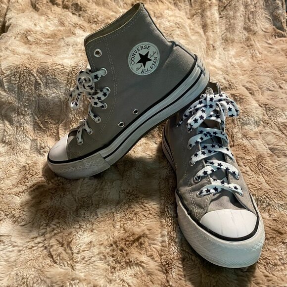 Converse All Star Chuck Taylor Grey High Tops Unisex US Mens 5 Womens 7 - Picture 1 of 13
